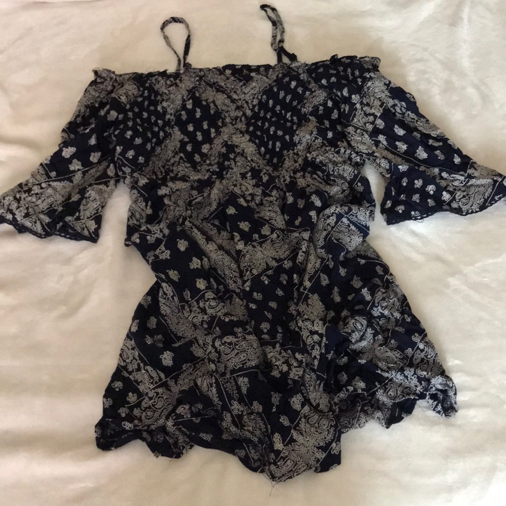 Over the Shoulder Shorts Romper